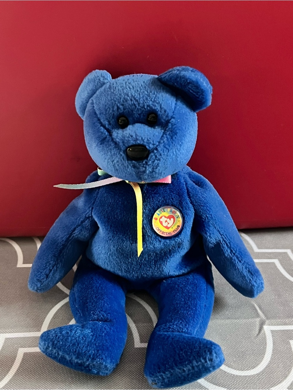 Ty Beanie Babies Clubby 1998 Official Club Blue Bear Retired
